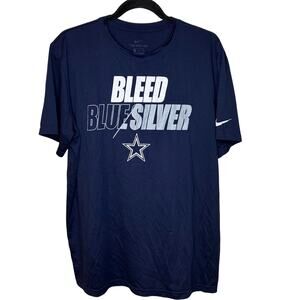 Dallas Cowboys Performance Blue Shirt Size XL Nike Dri-Fit Bleed Athletic Fit
